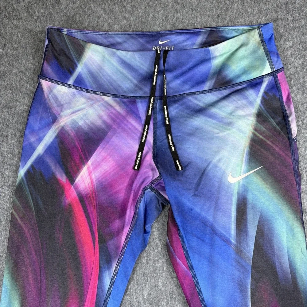 Nike‎ Epic Running Leggings Women's Sz Medium DRI-FIT Colorful AA4434-560